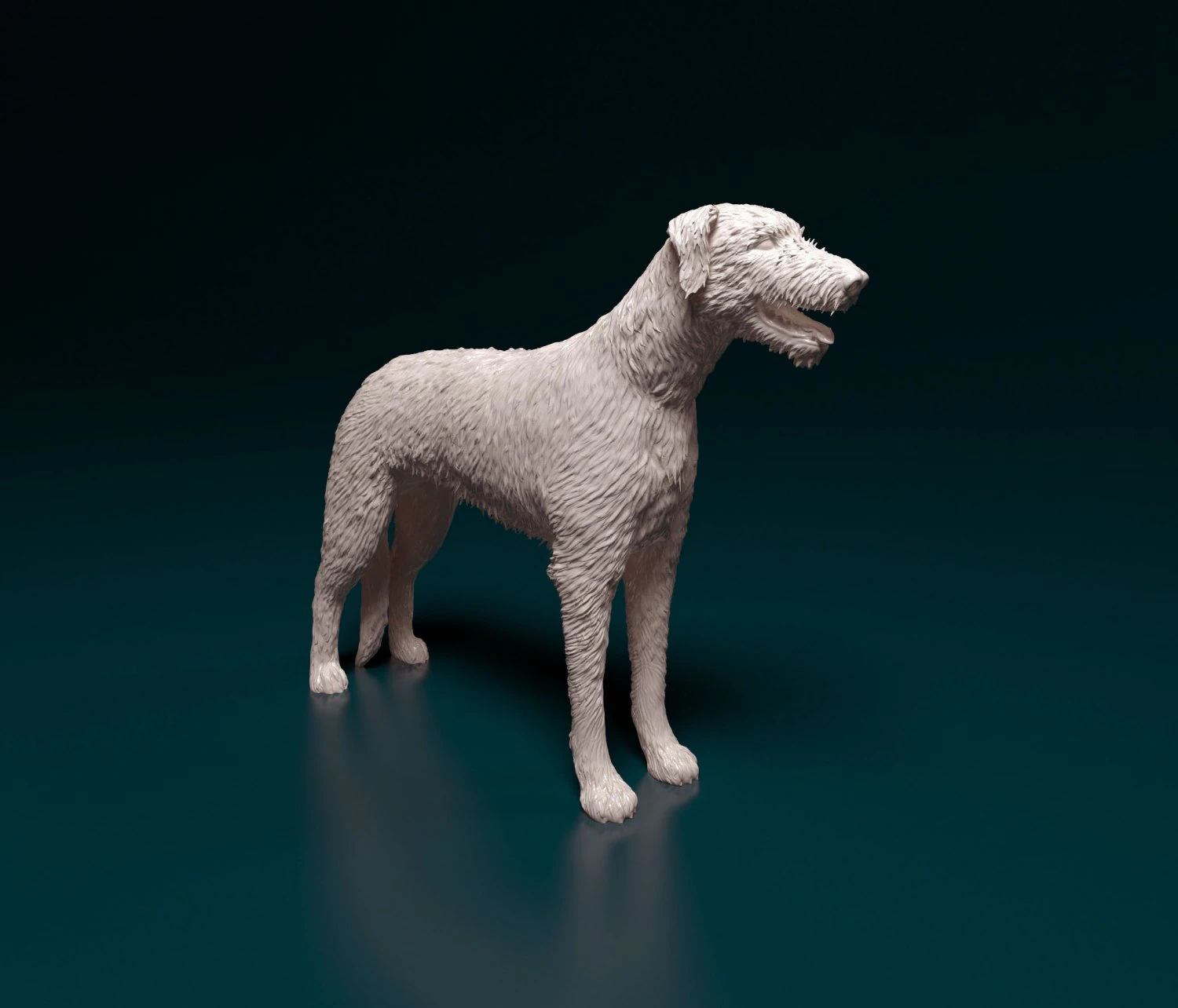 Irischer Wolfshund 3D Druckmodell .c4d .max .obj .3ds .fbx .stl .blend 