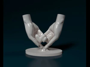 Babys legs in parental hands 3D Print Model