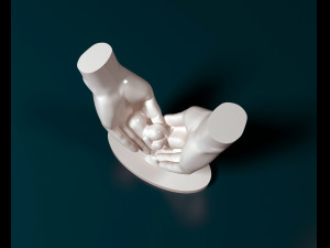 Babys legs in parental hands 3D 프린트 모델