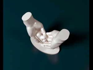 Babys legs in parental hands 3D Print Model