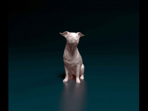Jack Russell sitting 3D-printmodel