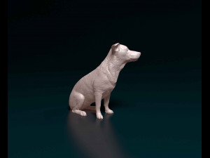 Jack Russell sitting Modello di stampa 3D