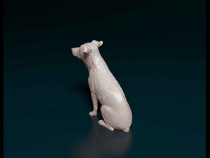 Jack Russell sitting Modello di stampa 3D