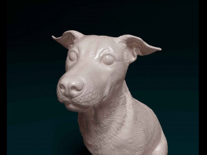 Jack Russell sitting Modello di stampa 3D