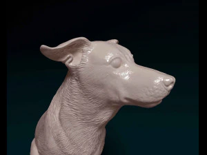 Jack Russell sitting 3D Print Model