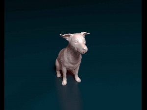 Jack Russell sitting Modello di stampa 3D