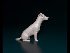 Jack Russell sitting 2 3Dプリントモデル