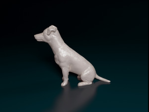 Jack Russell sitting 2 3Dプリントモデル