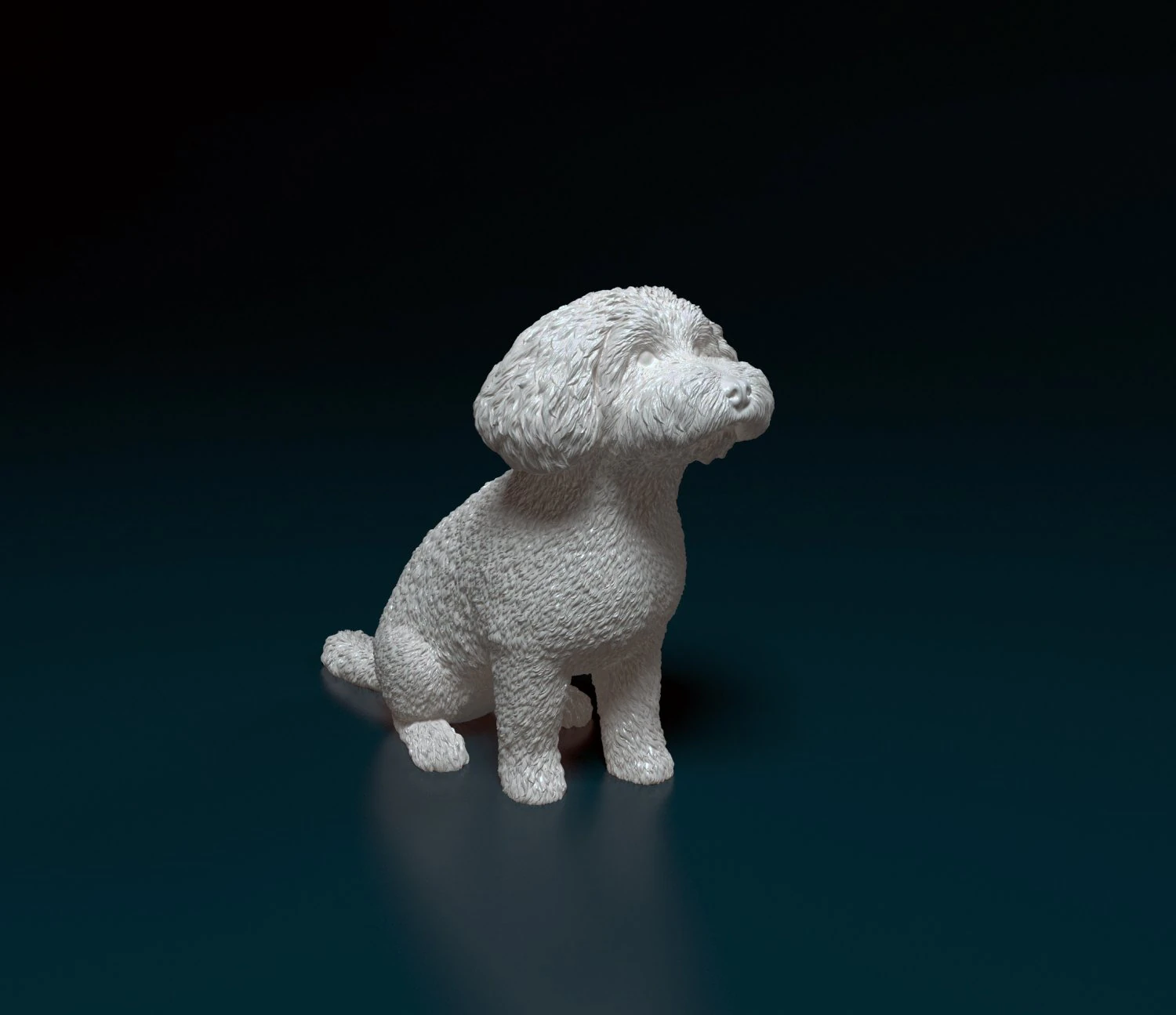 Mini Poodle cross 3D Print Model .c4d .max .obj .3ds .fbx .stl .blend 