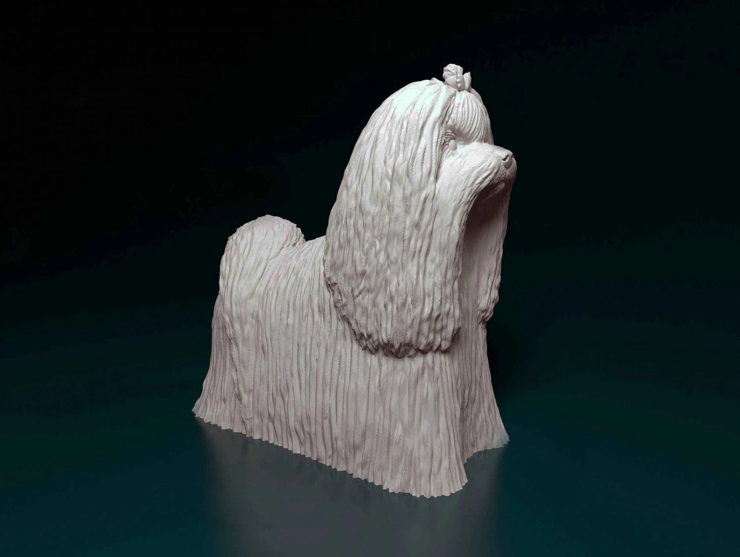 Maltese long-haired 3D Print Model .c4d .max .obj .3ds .fbx .stl .blend 