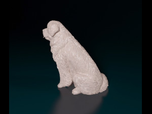 Newfoundland sitting 3D-printmodel