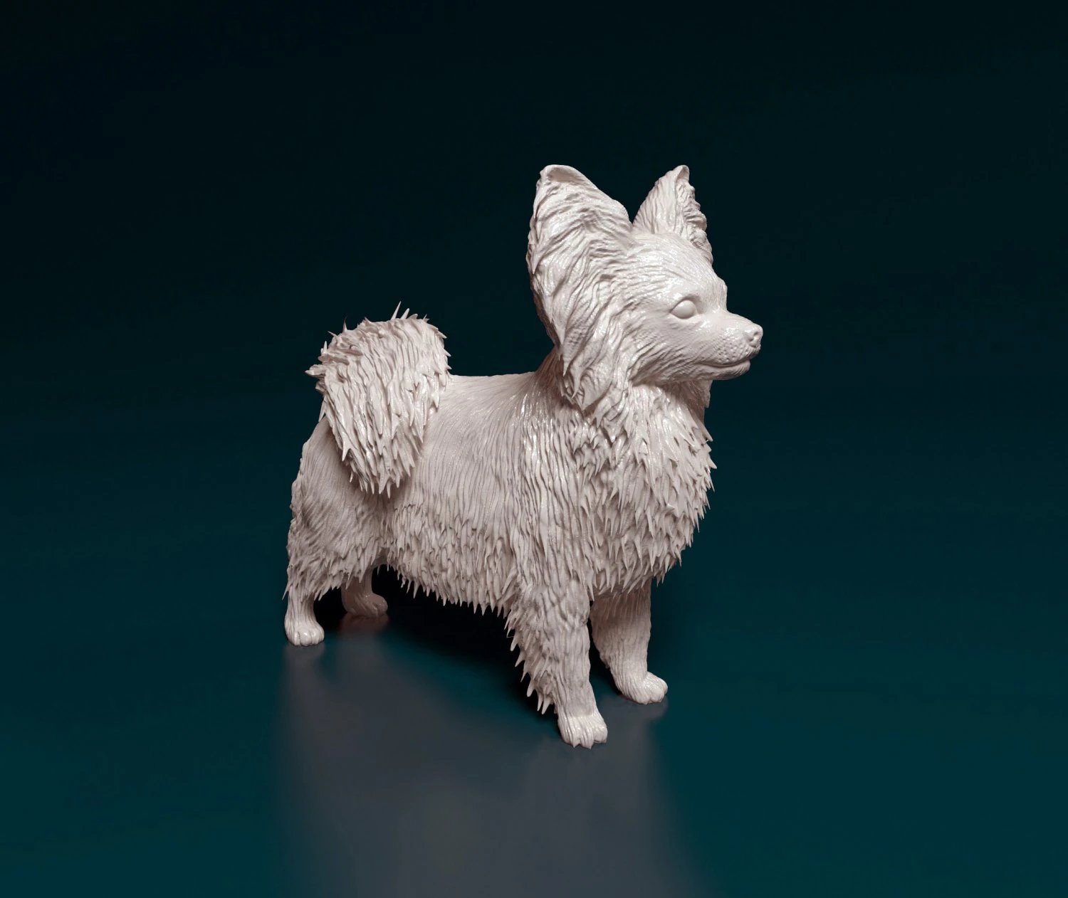 Papillon dog 3D Print Model .c4d .max .obj .3ds .fbx .stl .blend 