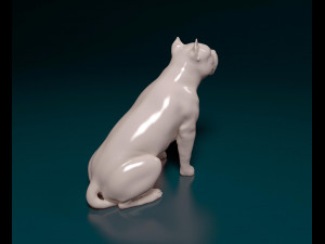 Pitbull sitting 3Dプリントモデル