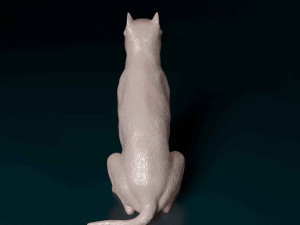 Pitbull sitting 2 3D Print Model