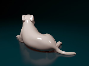 Pitbull lying down Modelo de Impressão 3D