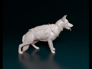 Police dog Modelo de Impressão 3D