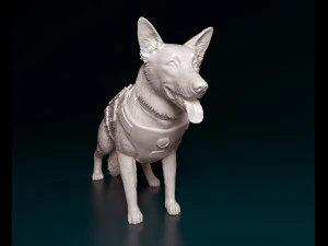 Police dog 3D Print Model