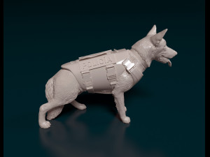 Police dog Modelo de Impressão 3D