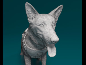 Police dog Modelo de Impressão 3D