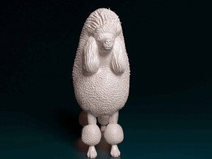 Poodle Continental Modelo de Impressão 3D