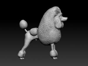Poodle Continental Modelo de Impressão 3D