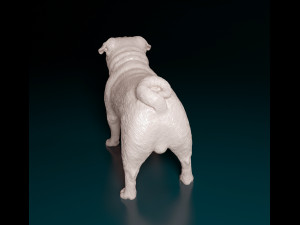 Pug dog 2 Modello di stampa 3D