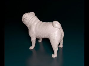 Pug dog 2 Modello di stampa 3D