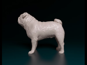 Pug dog 2 Modello di stampa 3D