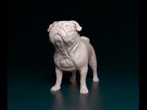 Pug dog 2 Modello di stampa 3D