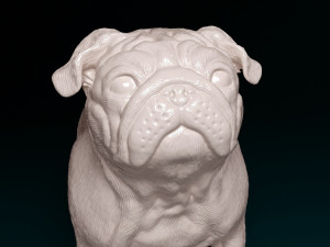 Pug dog 2 Modello di stampa 3D