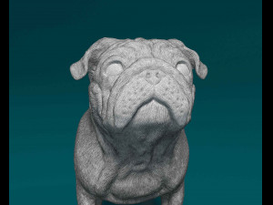 Pug dog 2 Modello di stampa 3D