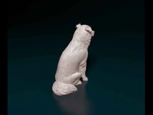 Retriever sitting 3D Print Model