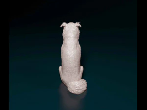 Retriever sitting 3D Print Model