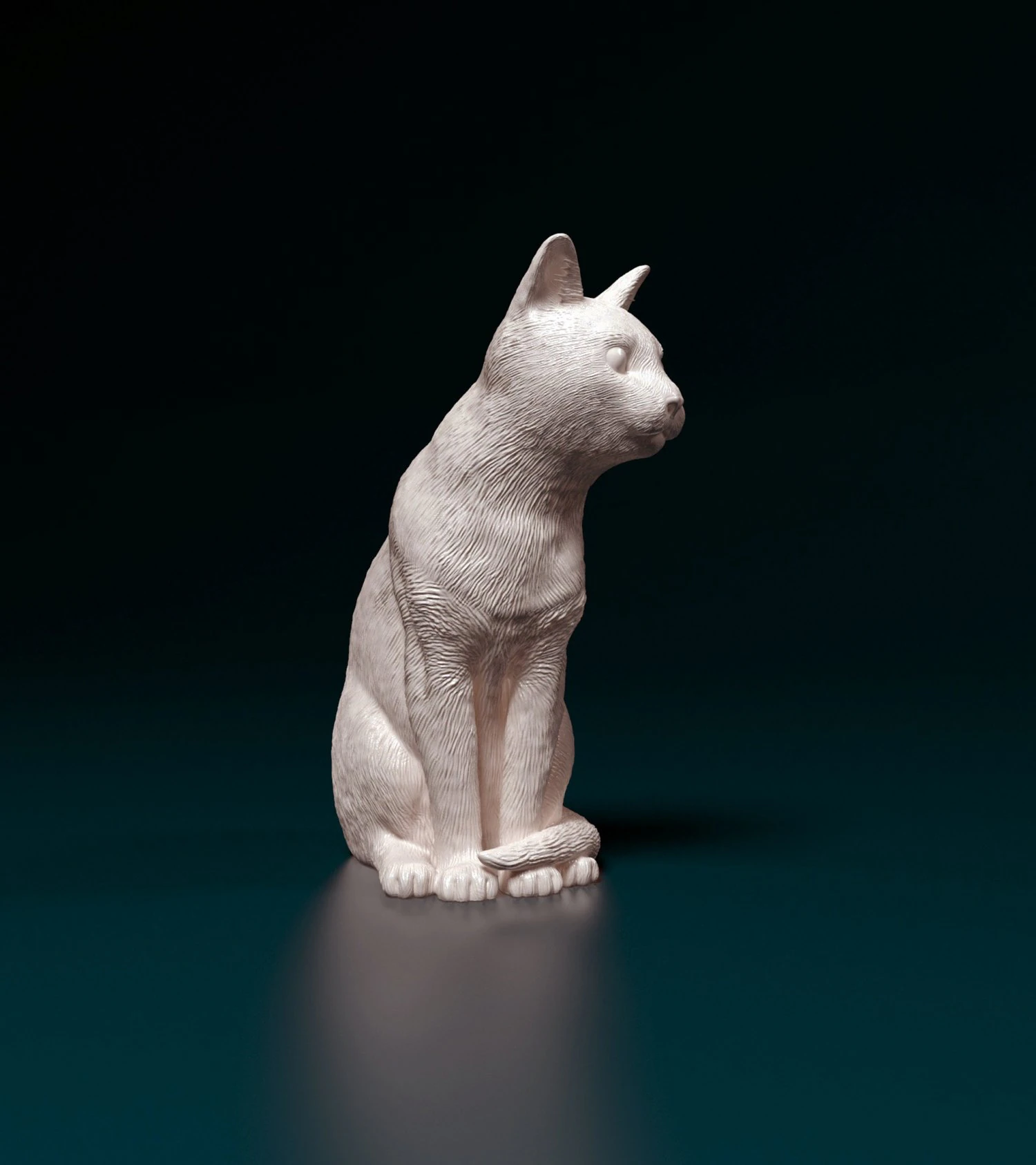 Russian Blue cat 3D Print Model .c4d .max .obj .3ds .fbx .stl .blend 