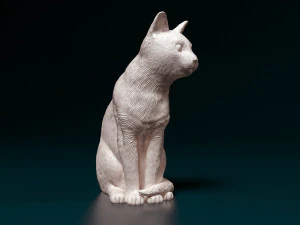 Russian Blue cat 3D Print Model