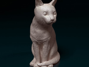 Russian Blue cat 3D Baskı Modeli