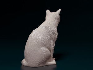 Russian Blue cat 3D Baskı Modeli