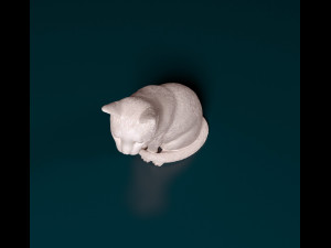 Russian Blue cat 3D Baskı Modeli