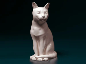 Russian Blue cat 3D Print Model
