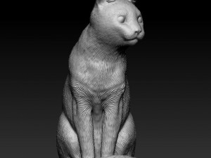 Russian Blue cat 3D Baskı Modeli