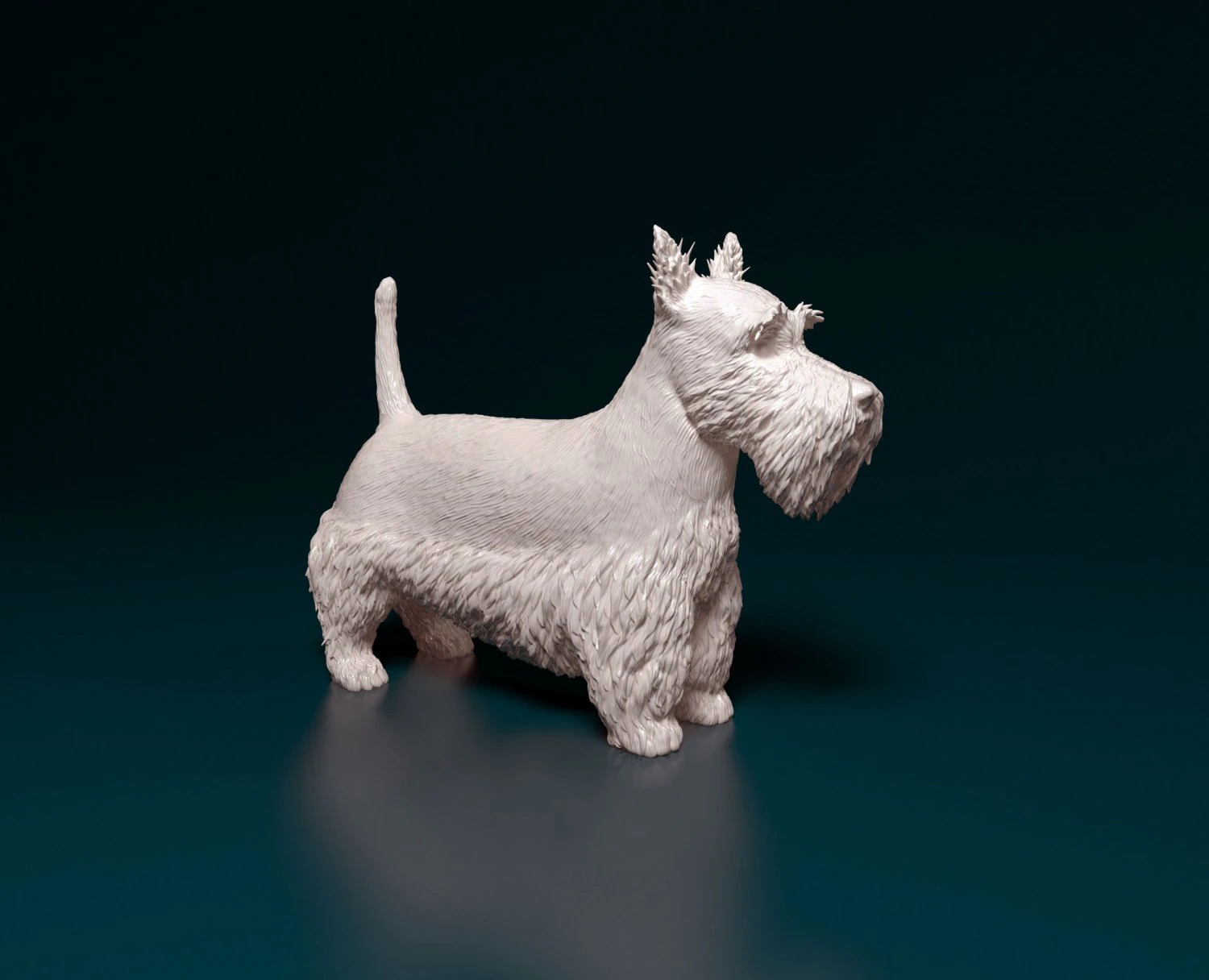 Scottish terrier 3D Print Model .c4d .max .obj .3ds .fbx .stl .blend 