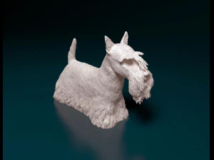 Cão terrier escocês Modelo de Impressão 3D