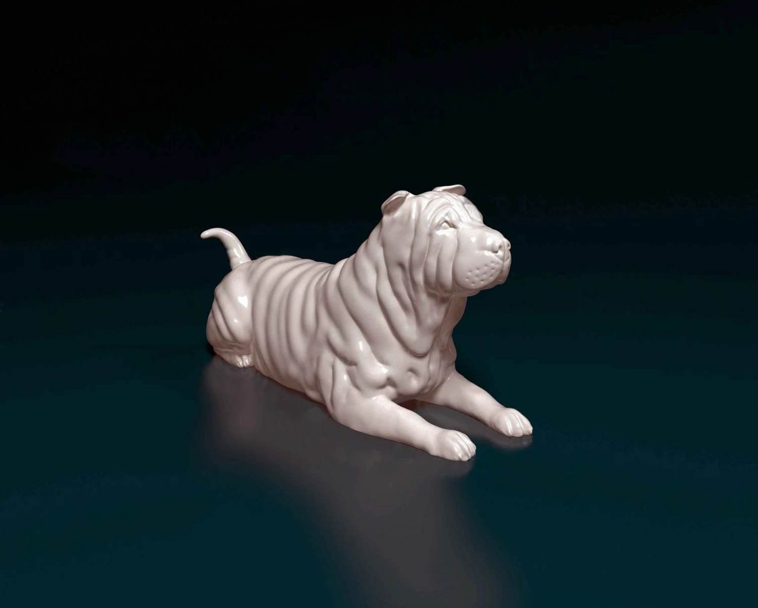 Shar Pei dog 3D Print Model .c4d .max .obj .3ds .fbx .stl .blend 