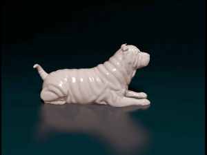 Shar Pei dog 3Dプリントモデル
