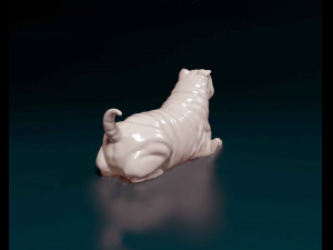 Shar Pei dog 3Dプリントモデル