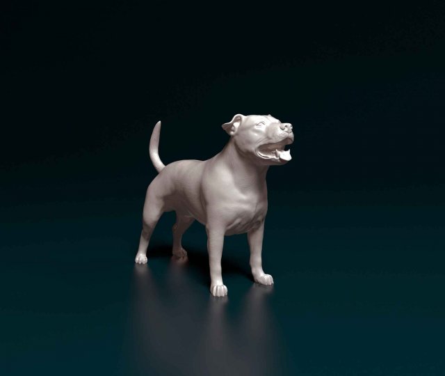 Staffordshire bull terrier Modelo de Impressão 3D .c4d .max .obj .3ds .fbx .stl .blend 