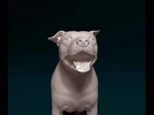 स्टैफ़र्डशायर बुल टेरियर 3D प्रिंट मॉडल