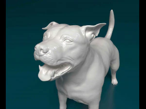 स्टैफ़र्डशायर बुल टेरियर 3D प्रिंट मॉडल