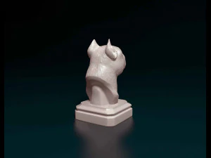 Staffordshire bull terrier bust 3D Print Model