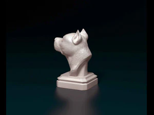 Staffordshire bull terrier bust 3D Print Model